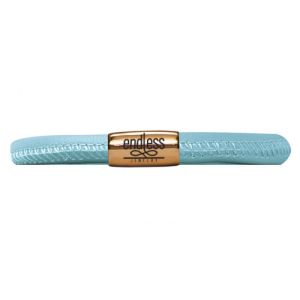 Endless Jewelry Light Blue Single Bracelet Gold Lock 12511