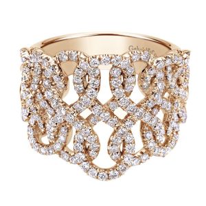 Gabriel Fashion 14 Karat Lusso Diamond Ladies' Ring LR50072K44JJ