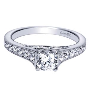 Gabriel 14 Karat Contemporary Engagement Ring ER98627W44JJ