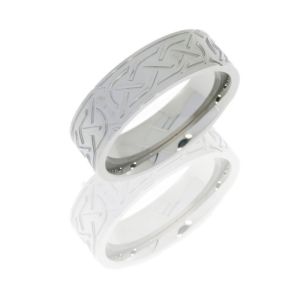 Lashbrook 7FCELTIC5 POLISH Titanium Wedding Ring or Band