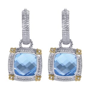 Gabriel Fashion Silver / 18 Karat Two-Tone Roman Drop Earrings EG10815MY5BT