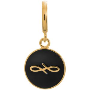 Endless Jewelry Black Endless Coin Gold Plated Charm 53345-6