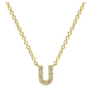 Gabriel Fashion 14 Karat Initial Initial Necklace NK4577U-Y45JJ