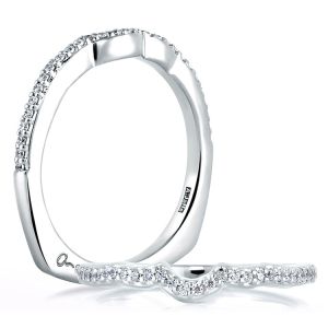 A.JAFFE Art Deco Collection 18 Karat Diamond Wedding Ring MRS283 / 15