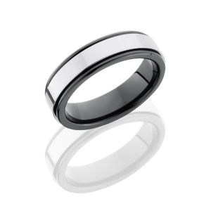 Lashbrook CT06RSPCG8461 POLISH Tungsten Ceramic Wedding Ring or Band