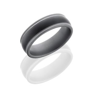 Lashbrook CT07HR147 MILITARY SANDBLAST Tungsten Ceramic Wedding Ring or Band
