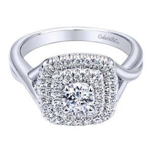 Gabriel 14 Karat Contemporary Engagement Ring ER910090W44JJ