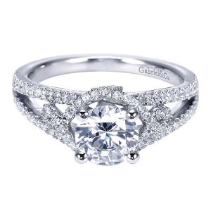 Gabriel 14 Karat Contemporary Engagement Ring ER8140W44JJ