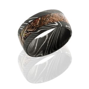 Lashbrook D10D15/KINGSWOODLAND ACID Damascus Steel Wedding Ring or Band