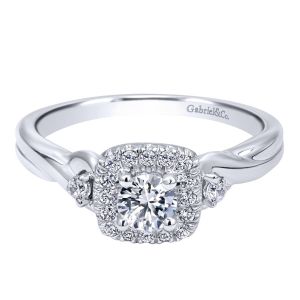 Gabriel 14 Karat Contemporary Engagement Ring ER10095W44JJ