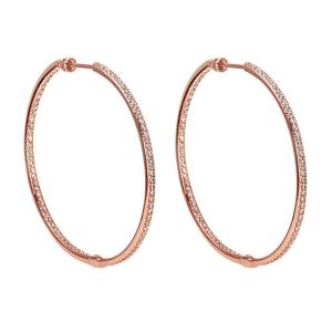 Gabriel Fashion 14 Karat Two-Tone Hoops Classic Earrings EG11280T45JJ