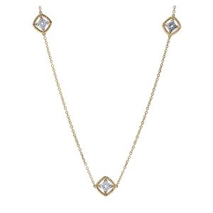 Gabriel Fashion 14 Karat Two-Tone Hampton Diamond Diamond By The Yard Necklace NK2534-24M44JJ