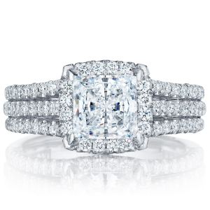 HT2551PR65 Platinum Tacori Petite Crescent Engagement Ring