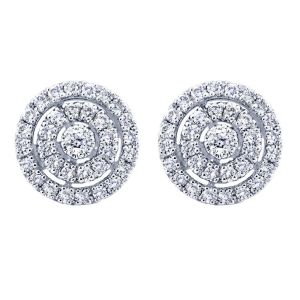 Gabriel Fashion 14 Karat Clustered Diamonds Stud Earrings EG11287W45JJ