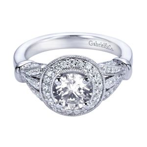 Gabriel 14 Karat Victorian Engagement Ring ER5702W44JJ