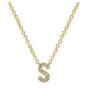 Gabriel Fashion 14 Karat Initial Initial Necklace NK4577S-Y45JJ