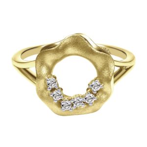 Gabriel Fashion 14 Karat Organic Ladies' Ring LR50557Y45JJ