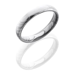 Lashbrook D4D Polish Damascus Steel Wedding Ring or Band