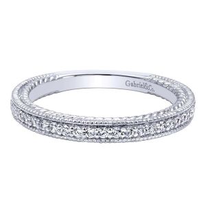 Gabriel 14 Karat Contemporary Wedding Band WB10504W44JJ