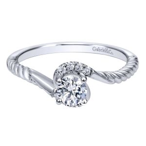 Gabriel 14 Karat Contemporary Engagement Ring ER910944W44JJ