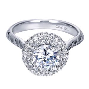 Gabriel 14 Karat Victorian Engagement Ring ER7827W44JJ