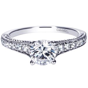 Gabriel 14 Karat Victorian Engagement Ring ER8827W44JJ