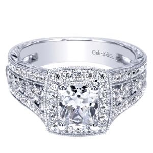 Gabriel 14 Karat Victorian Engagement Ring ER9041W44JJ