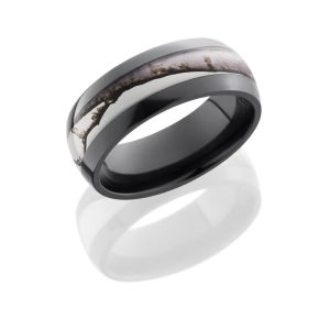 Lashbrook Z8D14/RTAPSNOW POLISH Camo Wedding Ring or Band