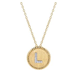 Gabriel Fashion 14 Karat Two-Tone Initial Initial Necklace NK2645L-M45JJ