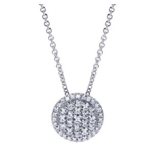 Gabriel Fashion 14 Karat Pave Necklace NK3591W44JJ