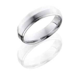 Lashbrook CC6PGE Satin-Polish Cobalt Chrome Wedding Ring or Band