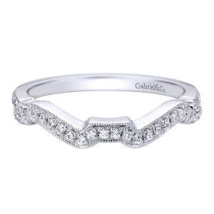 Gabriel 14 Karat Contemporary Wedding Band WB9454W44JJ