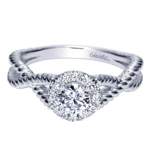 Gabriel 14 Karat Contemporary Engagement Ring ER98651W44JJ