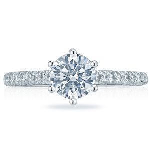 HT2546RD65 Platinum Tacori Classic Crescent Engagement Ring