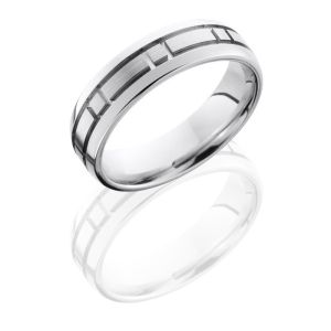 Lashbrook CC6DBOX Satin-Polish Cobalt Chrome Wedding Ring or Band