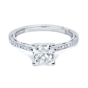 Simply Tacori Platinum Diamond Solitaire Engagement Ring 50PRP6