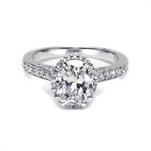 Tacori Platinum Dantela Engagement Ring 2620OVSMP