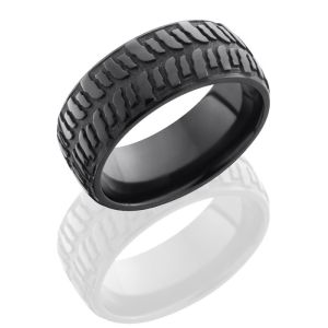 Lashbrook Z9DMUD Bead-Polish Zirconium Wedding Ring or Band