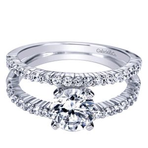 Gabriel 14 Karat Contemporary Engagement Ring ER4233W44JJ