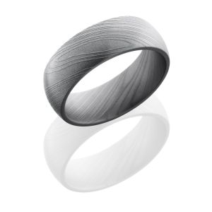 Lashbrook D8D POLISH Damascus Steel Wedding Ring or Band