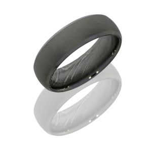 Lashbrook D8DB ACID Damascus Steel Wedding Ring or Band