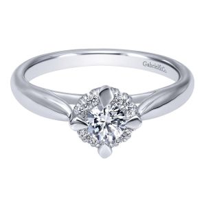 Gabriel 14 Karat Contemporary Engagement Ring ER910769W44JJ