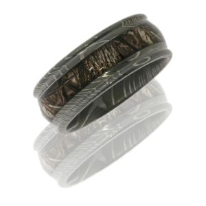 Lashbrook D9RED14/KINGSWOODLAND POLISH Camo Wedding Ring or Band