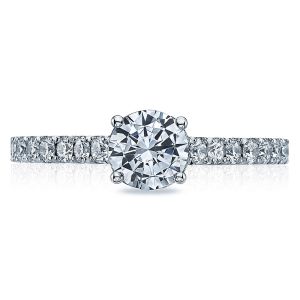 36-2RD6 Platinum Tacori Clean Crescent Engagement Ring