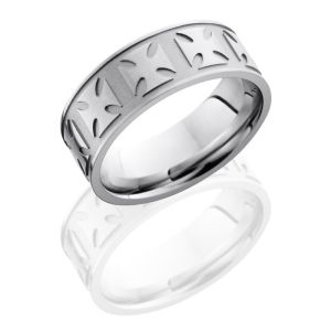 Lashbrook CC8FMALTESE Bead-Polish Cobalt Chrome Wedding Ring or Band