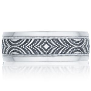117-8 Platinum Tacori Sculpted Crescent Wedding Ring