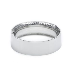 Tacori Platinum Hand Engraved Wedding Band 2555