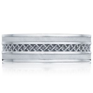 122-7 Platinum Tacori Sculpted Crescent Wedding Ring