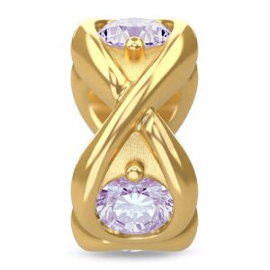 Endless Jewelry Lavender Infinity Ocean 18k Gold Plated Charm 51351-1