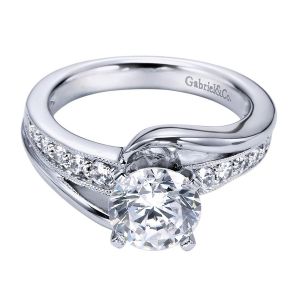 Gabriel 14 Karat Contemporary Engagement Ring ER6078W44JJ